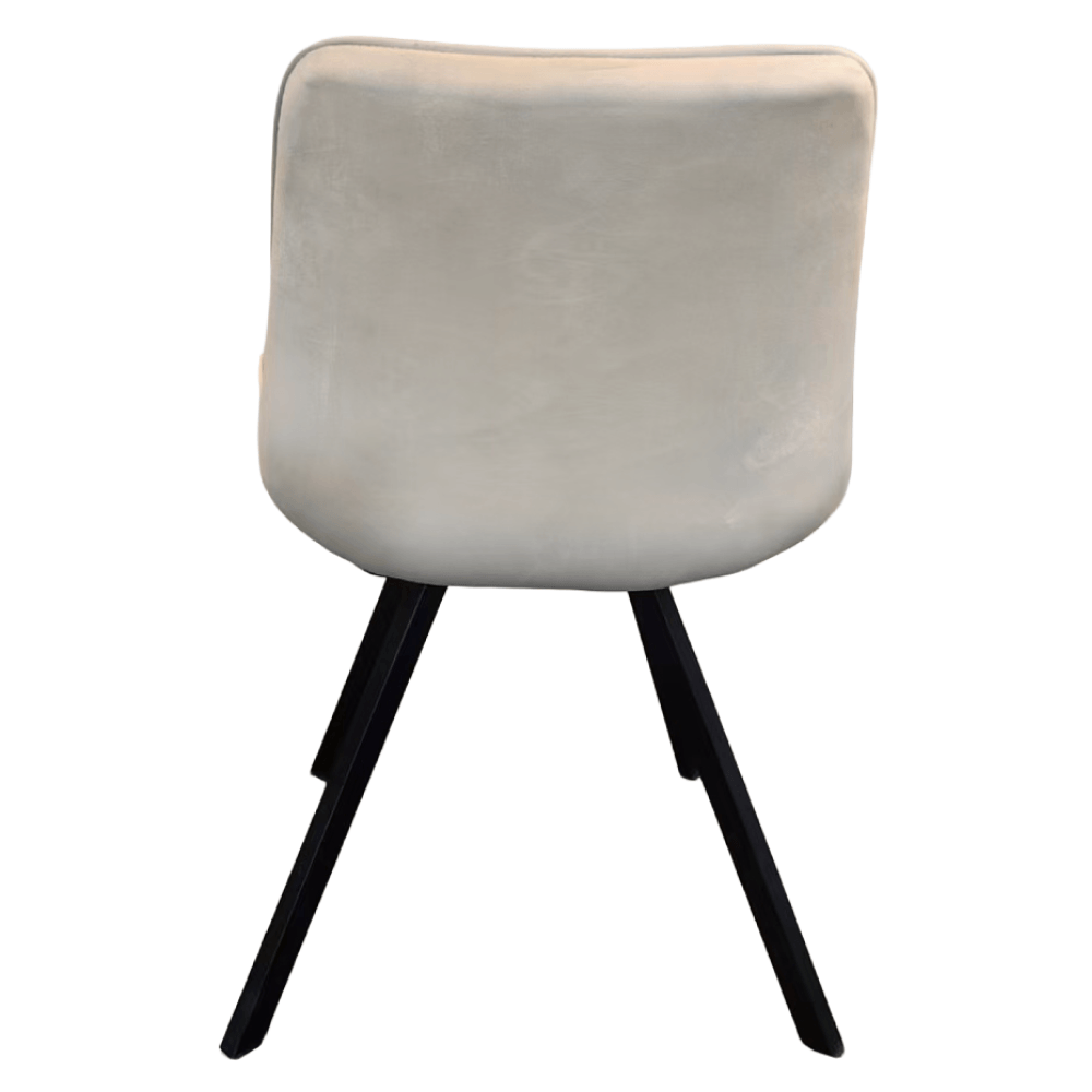 Scaun de sufragerie, tesatura Velvet bej/negru, SAMIRA — imaginea 2