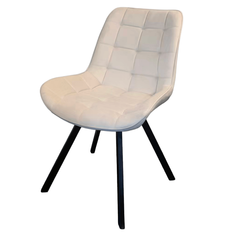 Scaun de sufragerie, tesatura Velvet bej/negru, SAMIRA — imaginea 3
