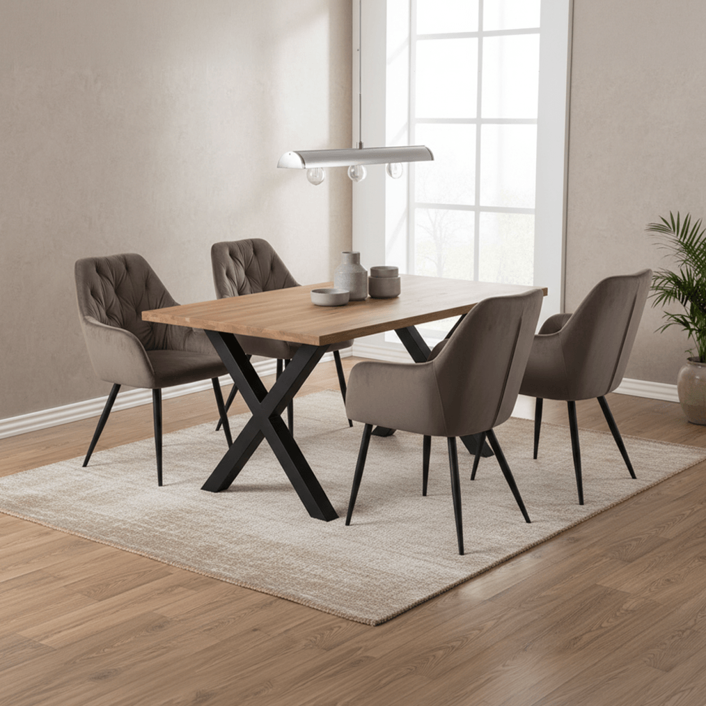 Fotoliu de design, material Velvet maro, VERIO NEW — imaginea 2