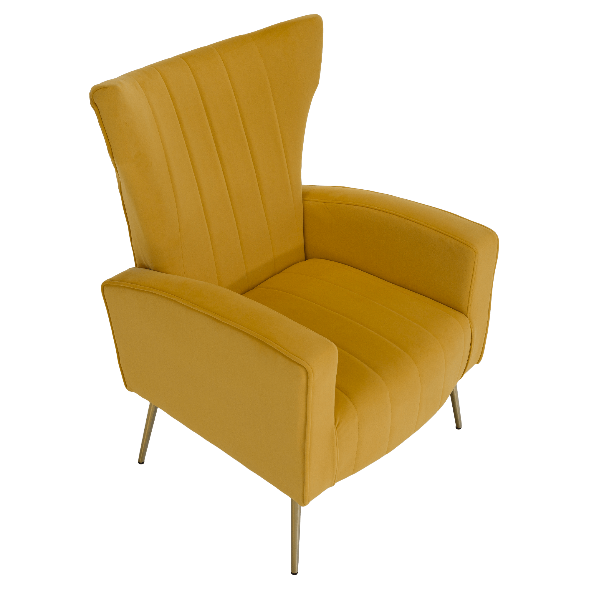 Fotoliu relaxant, tesatura Velvet galben, BARET — imaginea 19