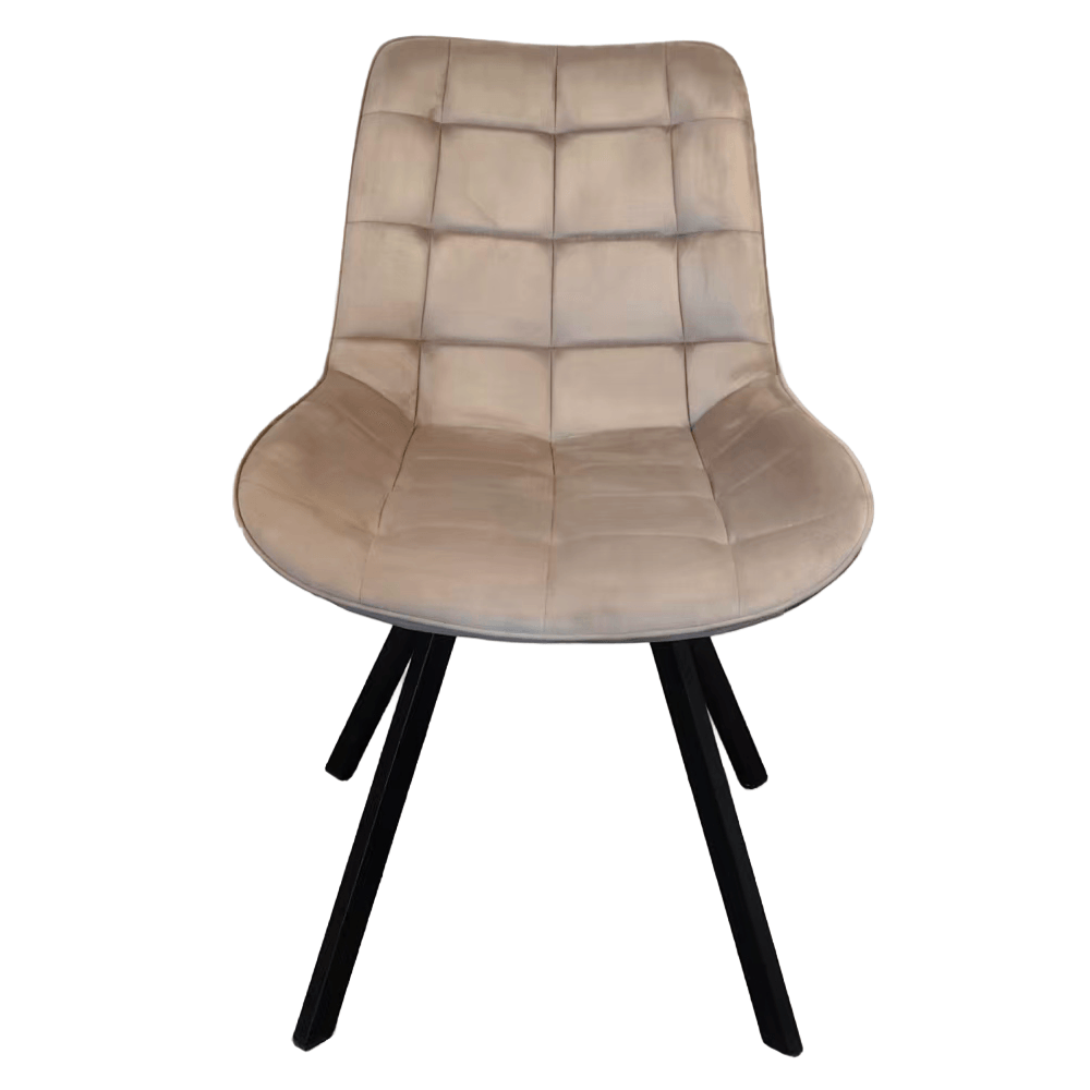 Scaun de luat masa, tesatura Velvet gri-maro Taupe/negru, SAMIRA — imaginea 4