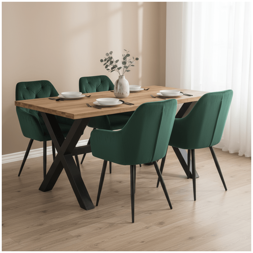 Fotoliu de design, material Velvet verde inchis, VERIO NEW — imaginea 3