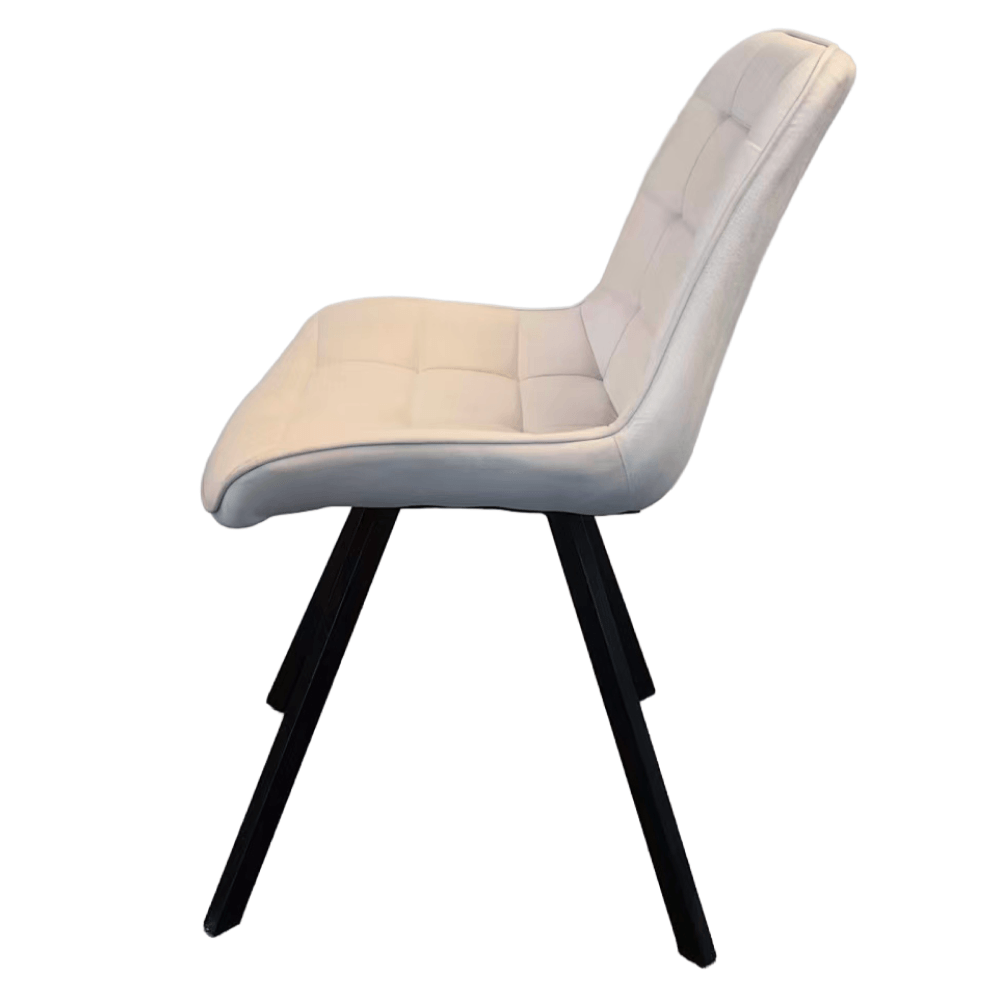 Scaun de sufragerie, tesatura Velvet bej/negru, SAMIRA — imaginea 7