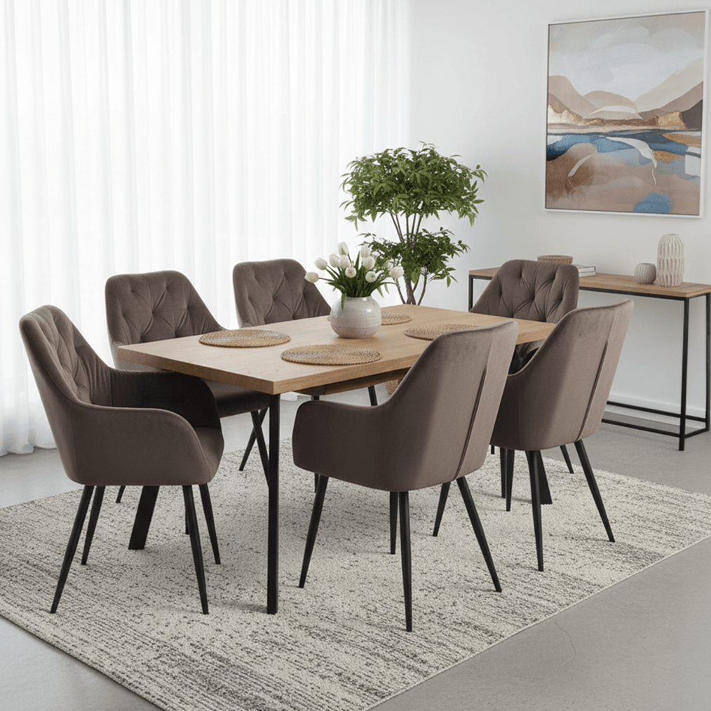 Fotoliu de design, material Velvet maro, VERIO NEW — imaginea 3