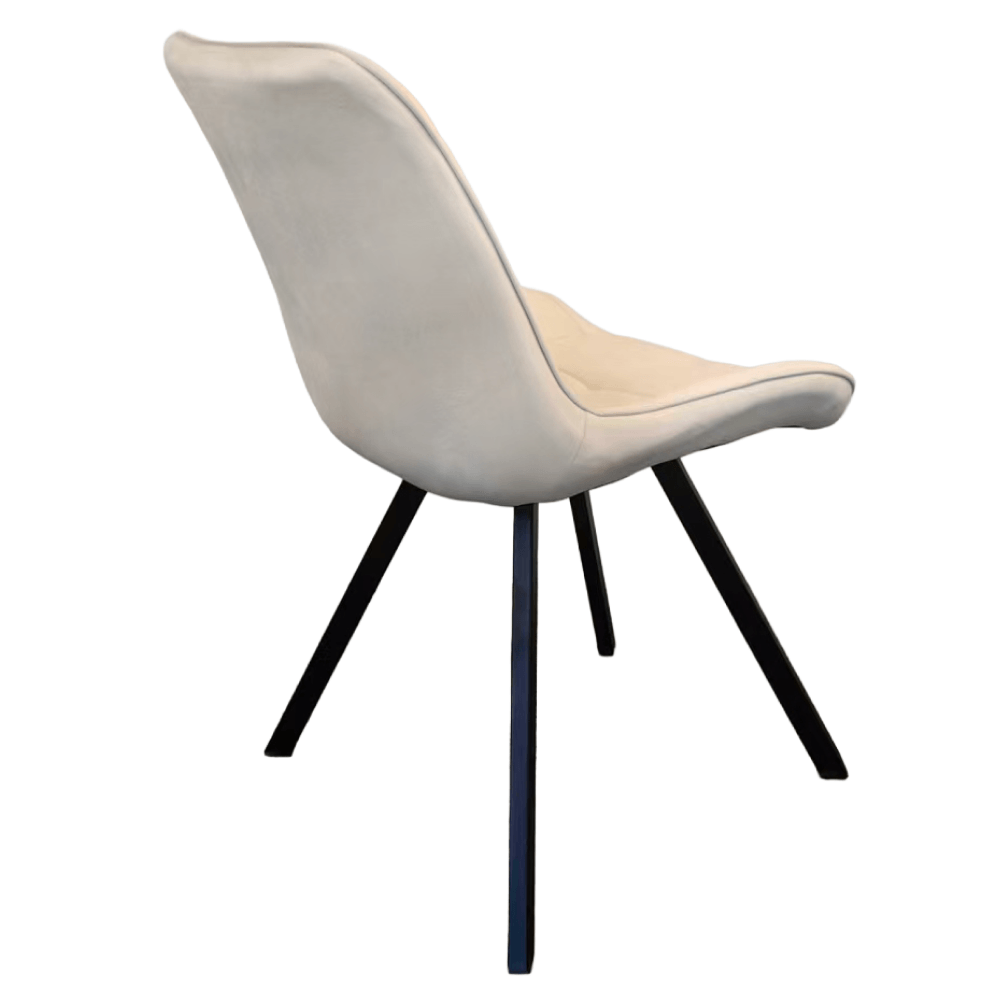 Scaun de sufragerie, tesatura Velvet bej/negru, SAMIRA — imaginea 8