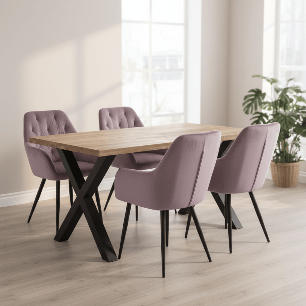 Fotoliu de design, material Velvet roz, VERIO NEW — imaginea 2