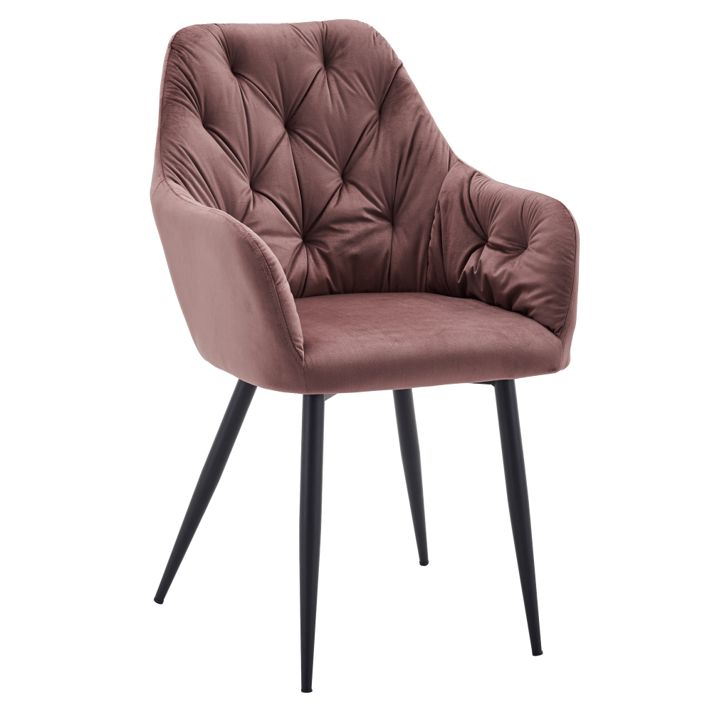 Fotoliu de design, material Velvet roz inchis, VERIO NEW