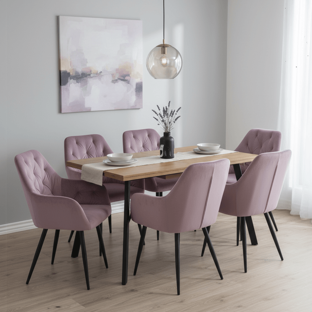 Fotoliu de design, material Velvet roz, VERIO NEW — imaginea 3