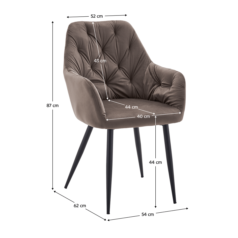 Fotoliu de design, material Velvet maro, VERIO NEW — imaginea 7
