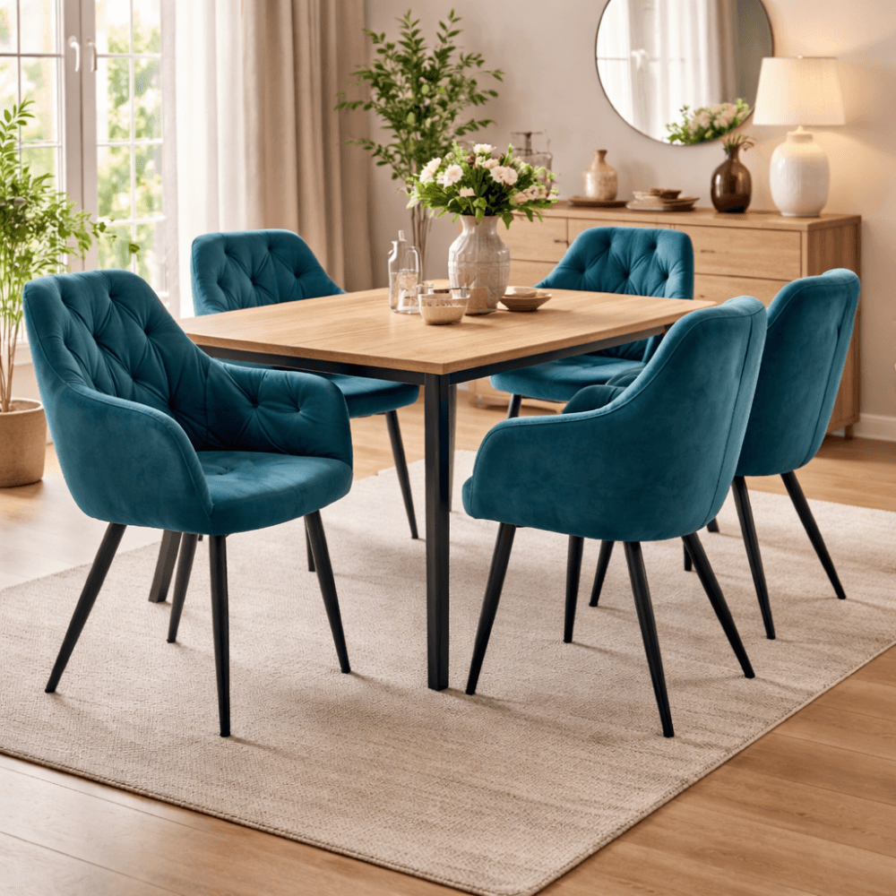 Fotoliu de design, material Velvet turcoaz, VERIO NEW — imaginea 2