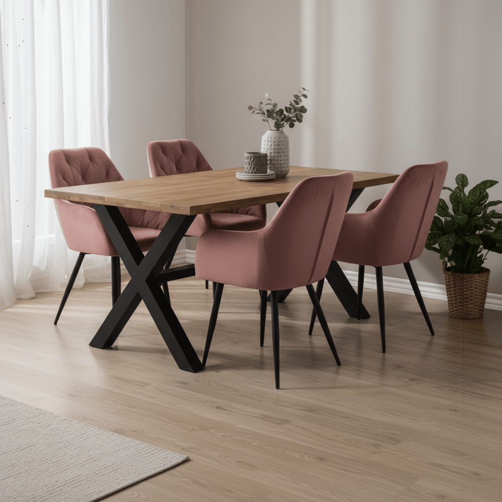 Fotoliu de design, material Velvet roz inchis, VERIO NEW — imaginea 3