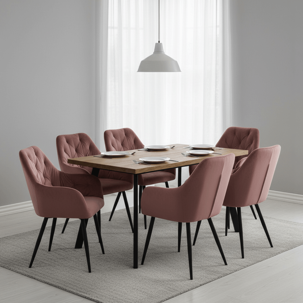 Fotoliu de design, material Velvet roz inchis, VERIO NEW — imaginea 4