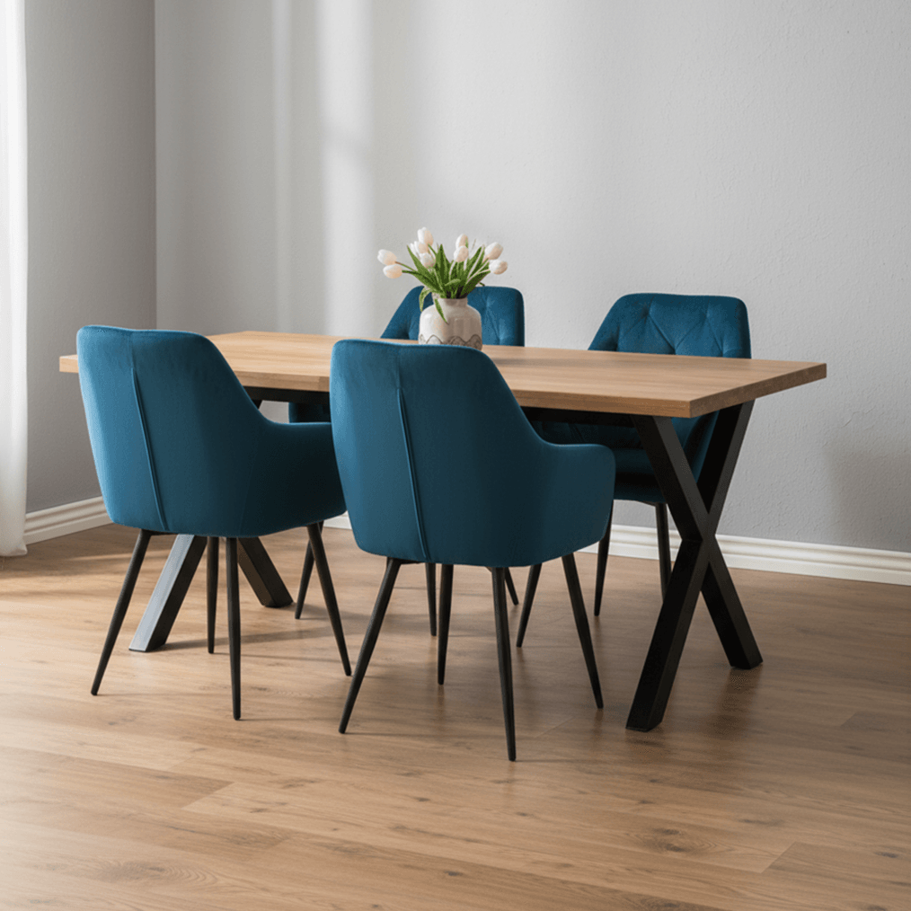 Fotoliu de design, material Velvet turcoaz, VERIO NEW — imaginea 3