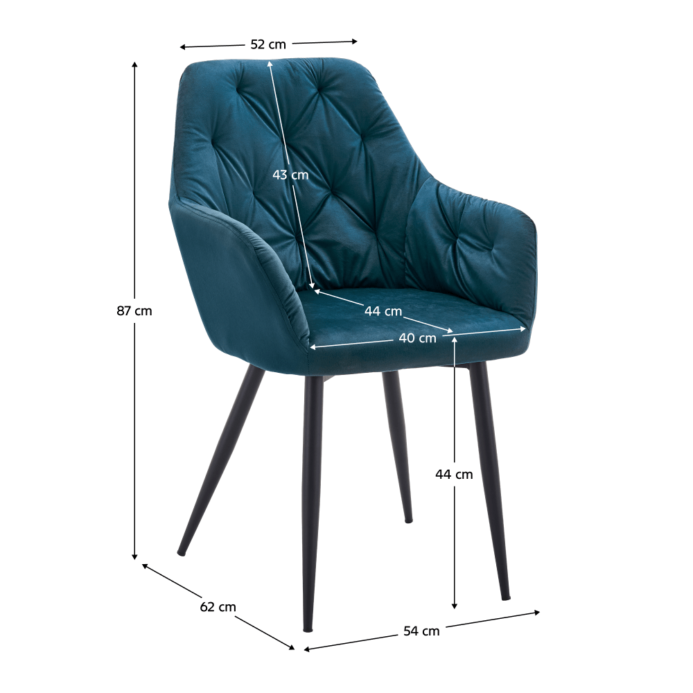 Fotoliu de design, material Velvet turcoaz, VERIO NEW — imaginea 5