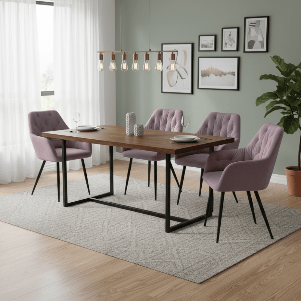 Fotoliu de design, material Velvet roz, VERIO NEW — imaginea 7