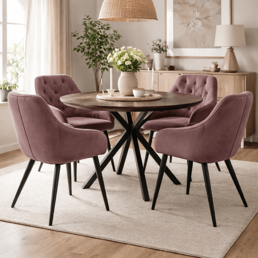 Fotoliu de design, material Velvet roz inchis, VERIO NEW — imaginea 6