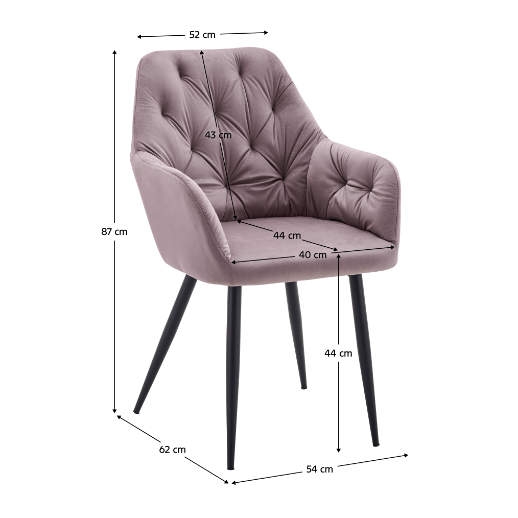 Fotoliu de design, material Velvet roz, VERIO NEW — imaginea 8