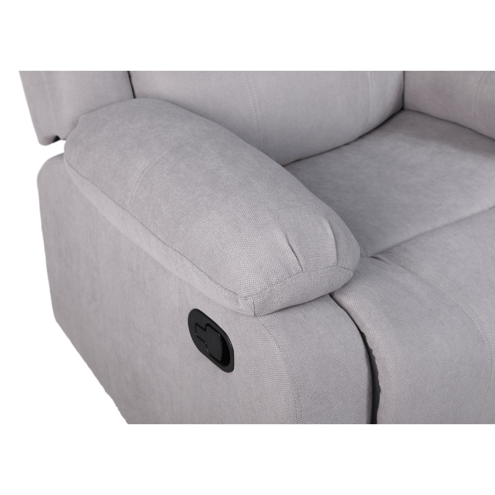 Fotoliu relaxant reglabil, material gri deschis, ASKOY NEW — imaginea 9