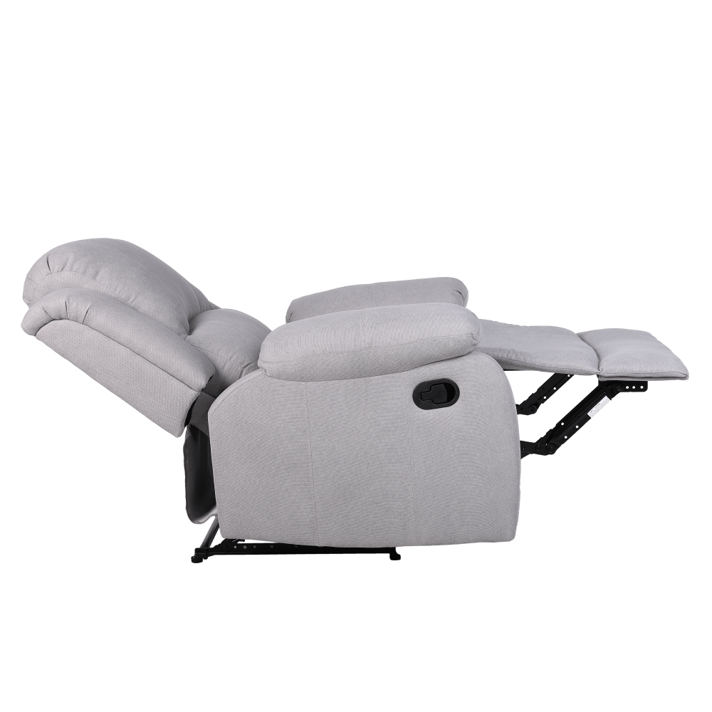 Fotoliu relaxant reglabil, material gri deschis, ASKOY NEW — imaginea 17