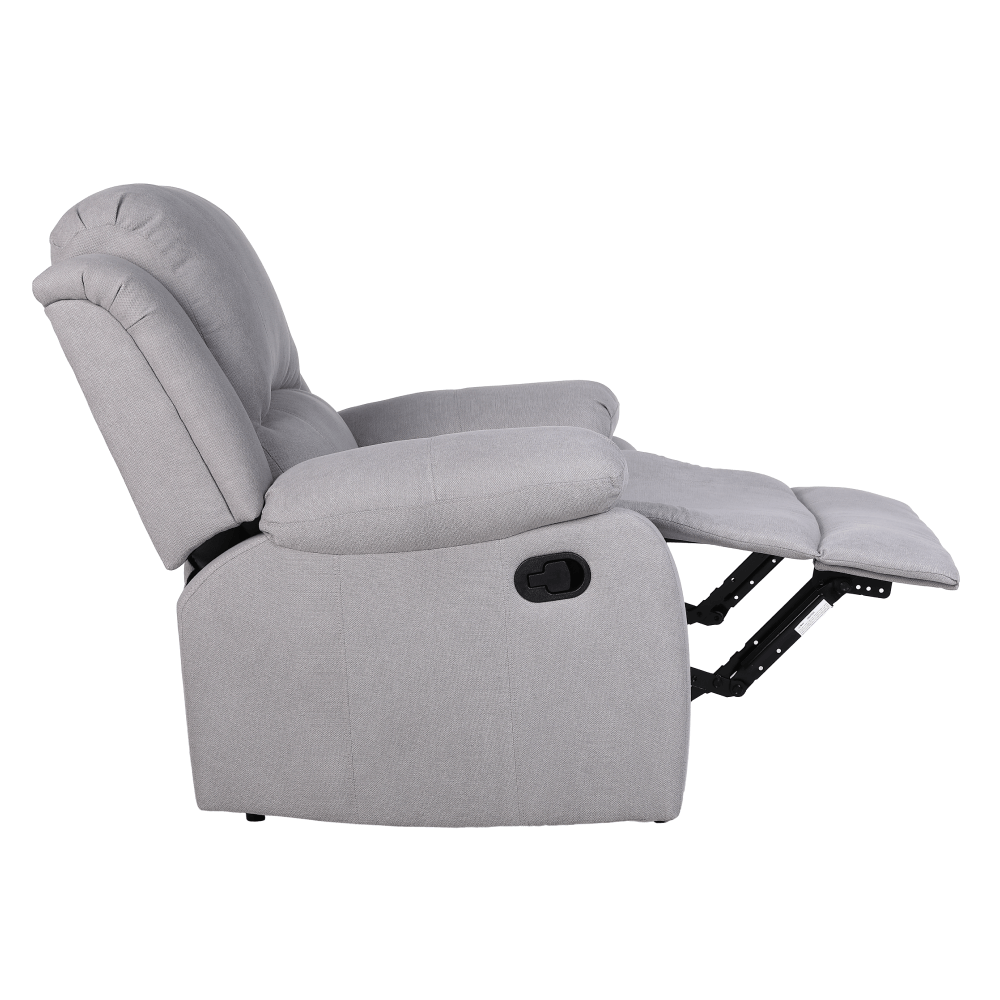 Fotoliu relaxant reglabil, material gri deschis, ASKOY NEW — imaginea 18