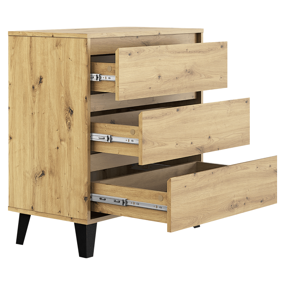 Comoda, stejar artisan, BOGAN NEW 3S70 — imaginea 2