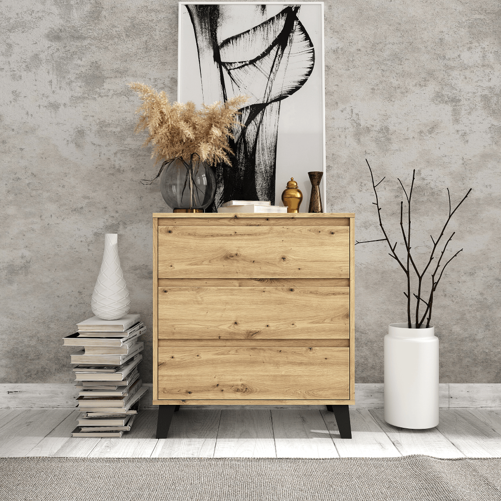 Comoda, stejar artisan, BOGAN NEW 3S70 — imaginea 10