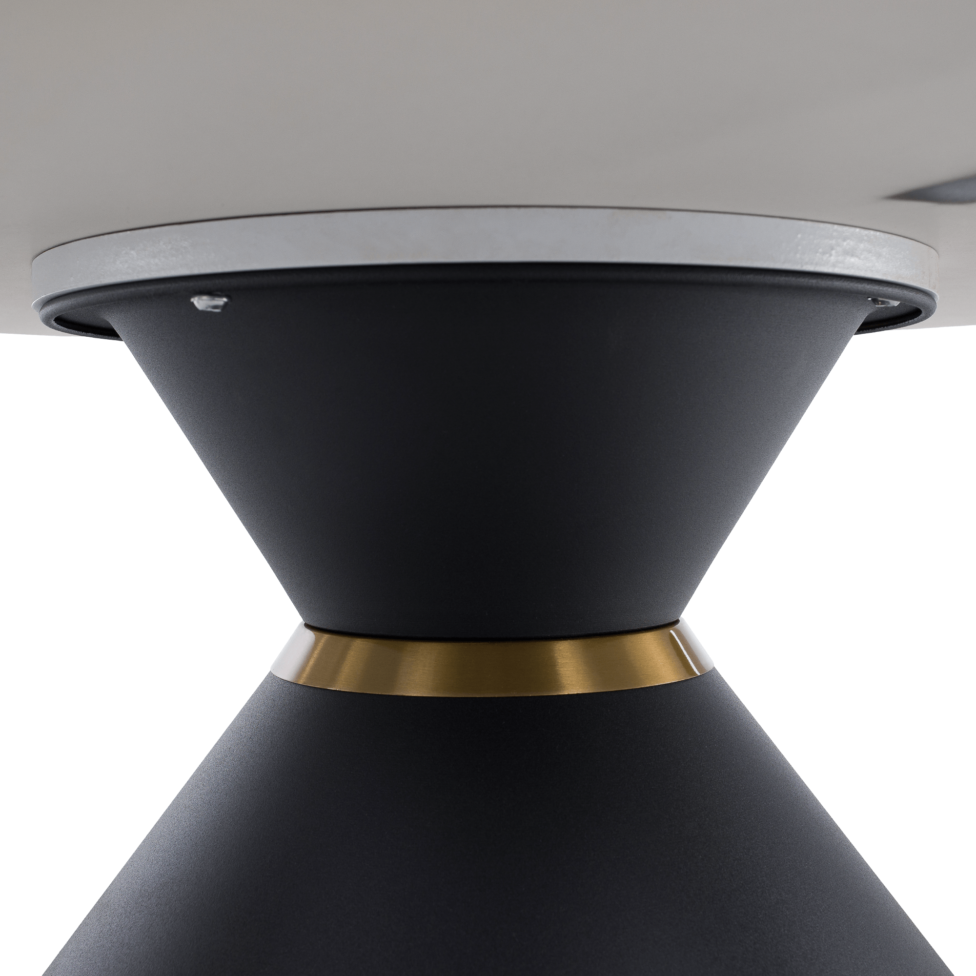 Masute de cafea, set de 2 bucati, marmura/negru/auriu, metal, MABUZ NEW — imaginea 14
