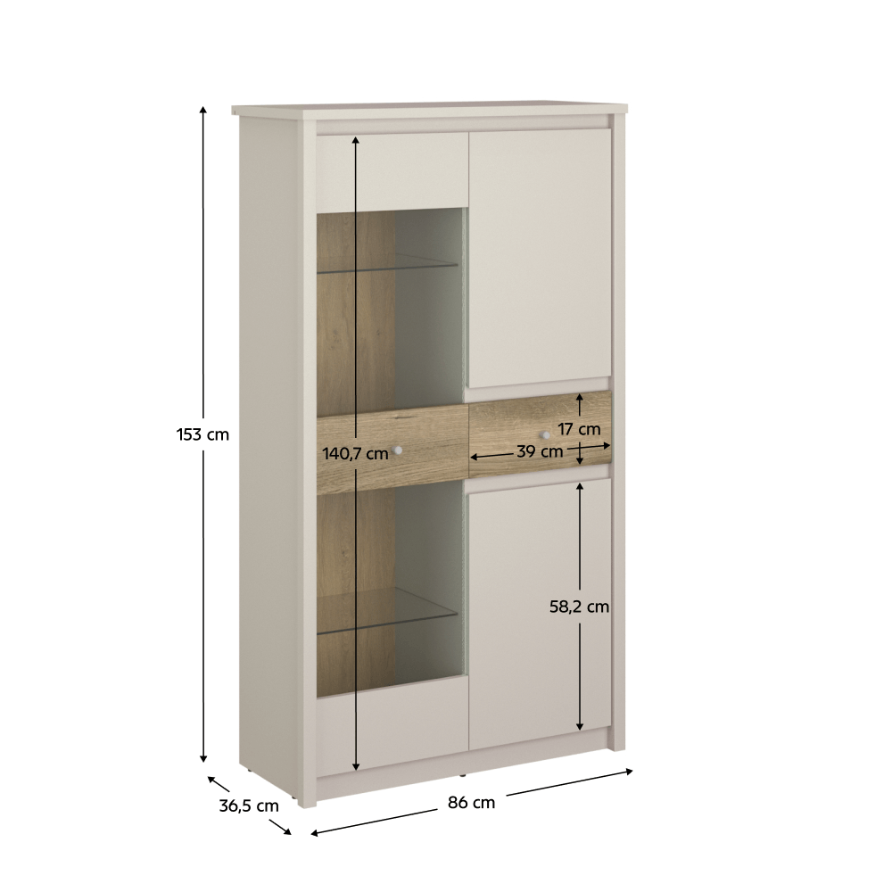 Vitrina, casmir/stejar evoke, KAROS 2D1W1S — imaginea 4