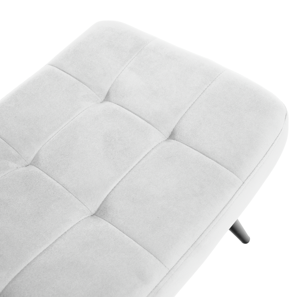 Fotoliu cu suport pentru picioare, gri deschis tesatura Velvet/negru, HABEN — imaginea 12