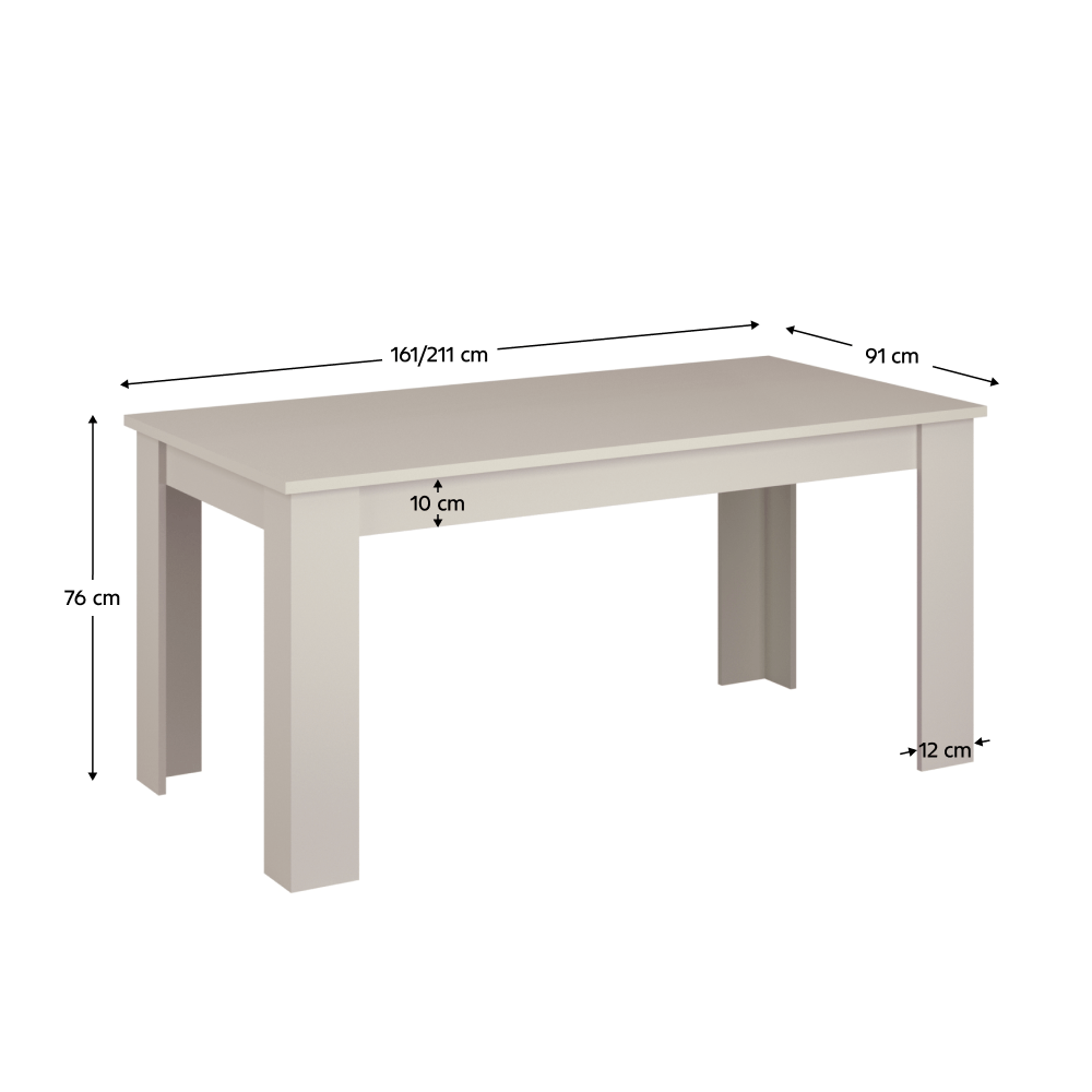 Masa de sufragerie extensibila, casmir, 160-210x91 cm, KAROS — imaginea 2