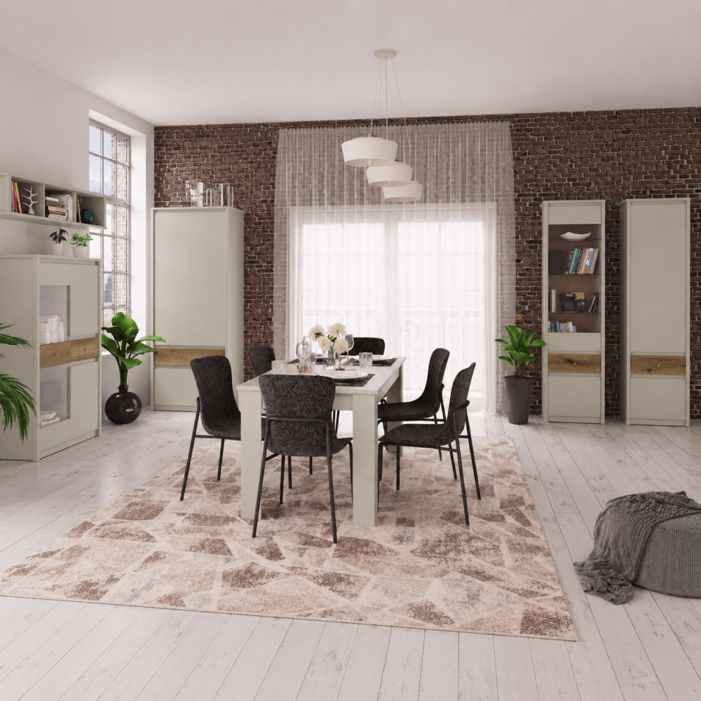 Masa de sufragerie extensibila, casmir, 160-210x91 cm, KAROS — imaginea 3