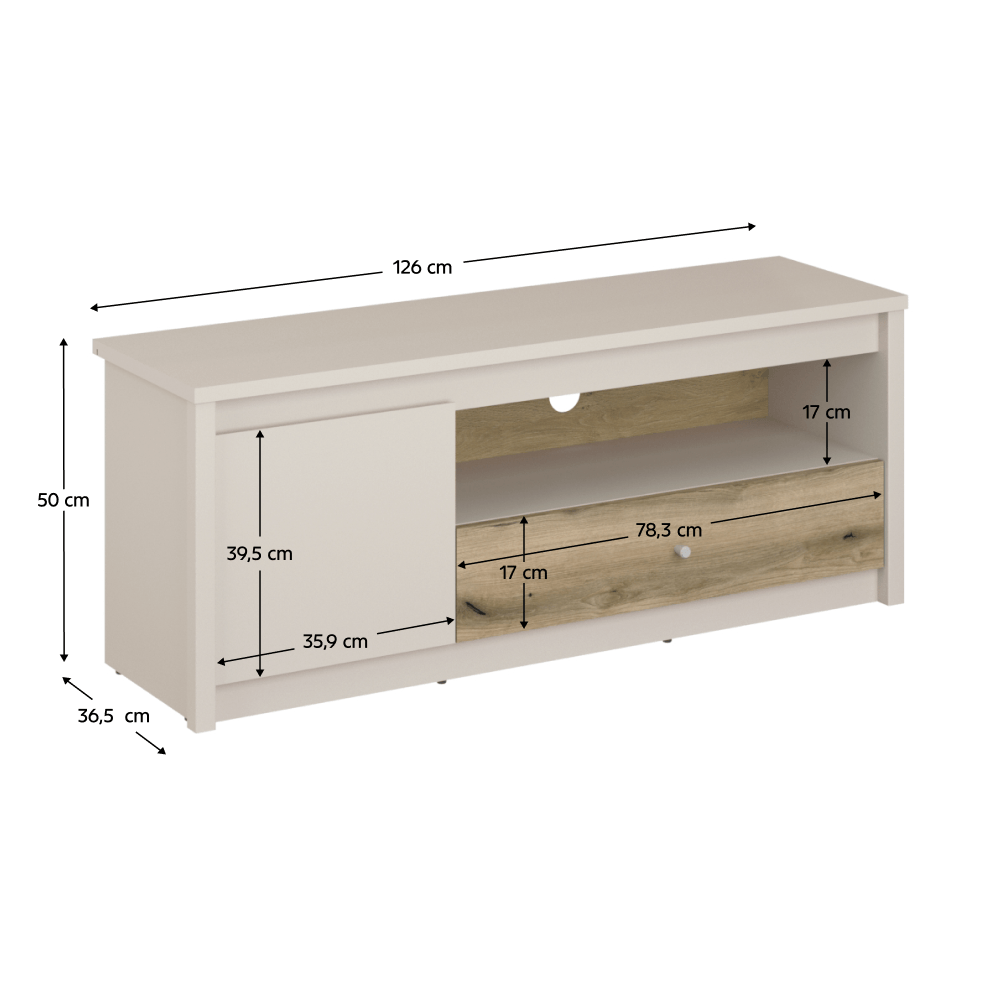 Masuta TV, casmir/stejar evoke, KAROS 1D1S/130 — imaginea 3