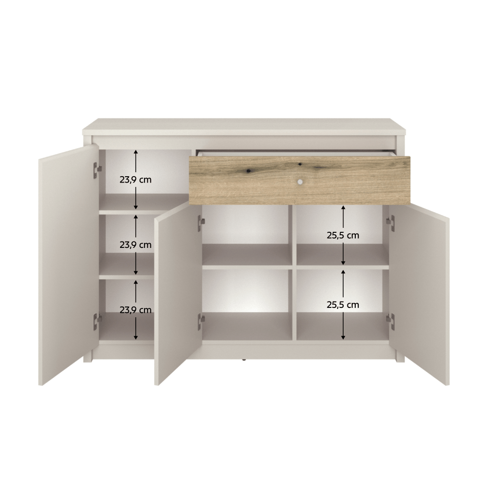 Comoda, casmir/stejar evoke, KAROS 3D1S — imaginea 7
