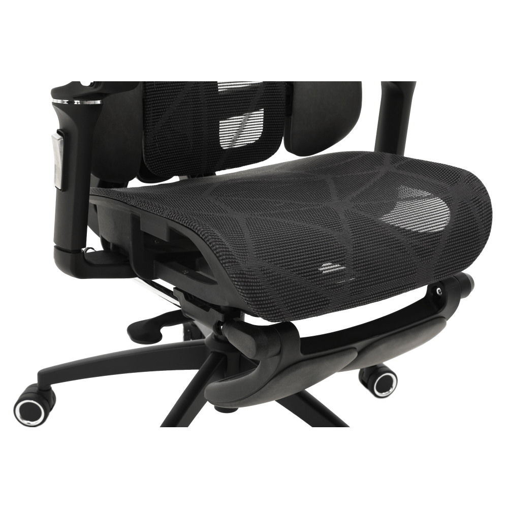 Fotoliu de birou, gri inchis/negru, portanta 150 kg, VILMER — imaginea 5