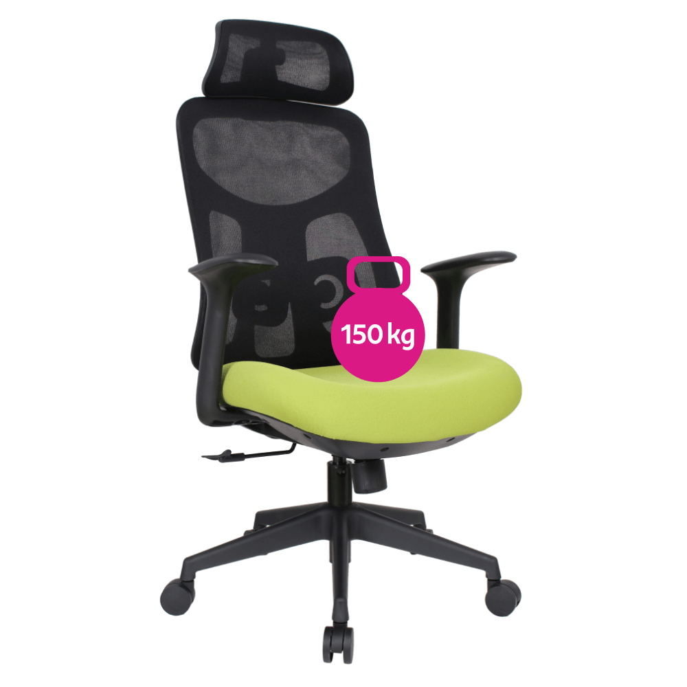 Fotoliu de birou, verde/negru, portanta 150 kg, SULIVAN — imaginea 8