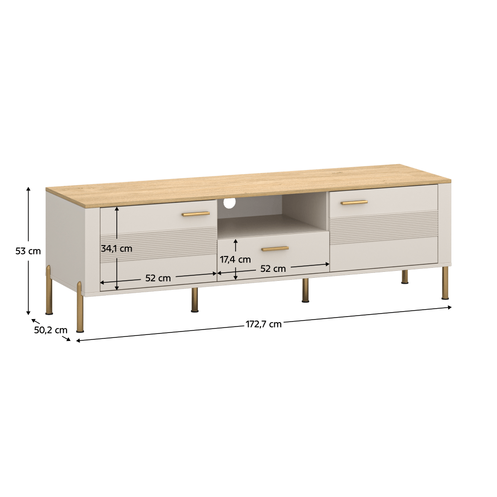 Masuta TV, casmir/stejar de piatra, RUNOL 2D1S — imaginea 4
