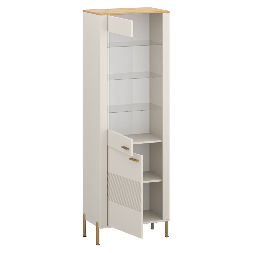Vitrina, casmir/stejar de piatra, RUNOL 1D1W — imaginea 5