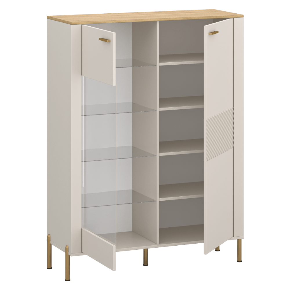 Vitrina joasa, casmir/stejar de piatra, RUNOL 1D1W — imaginea 5
