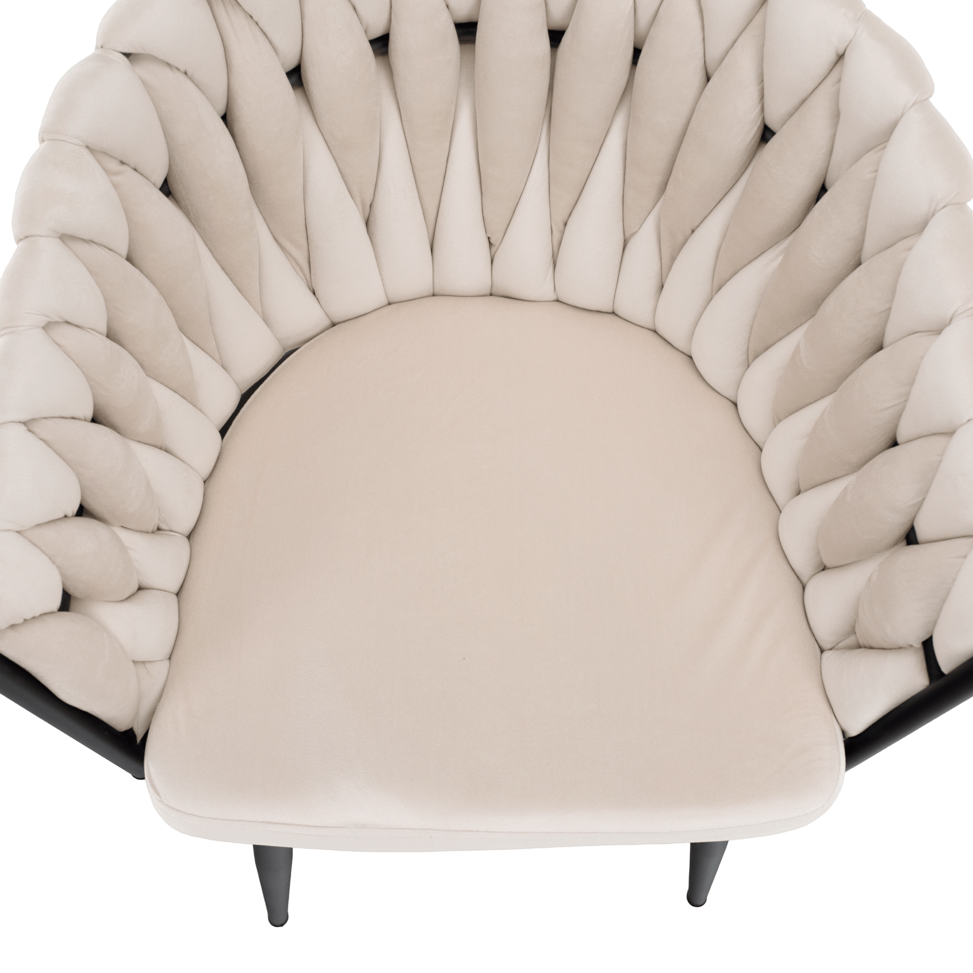 Scaun de bucatarie, bej deschis tesatura velvet/negru, BLER — imaginea 13