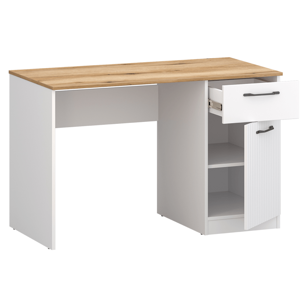 Masa PC, alb/stejar evoke, VELIS 1D1S/120 — imaginea 6