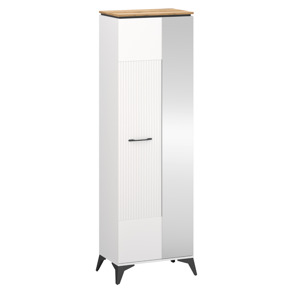 Dulap cu oglinda, alb/stejar evoke, VELIS 1D/40 — imaginea 7