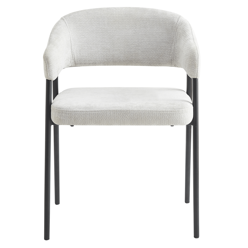 Fotoliu de sufragerie design, gri deschis/negru, NIZAR TYP 2 — imaginea 4