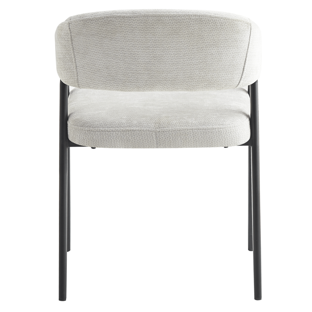 Fotoliu de sufragerie design, gri deschis/negru, NIZAR TYP 2 — imaginea 5