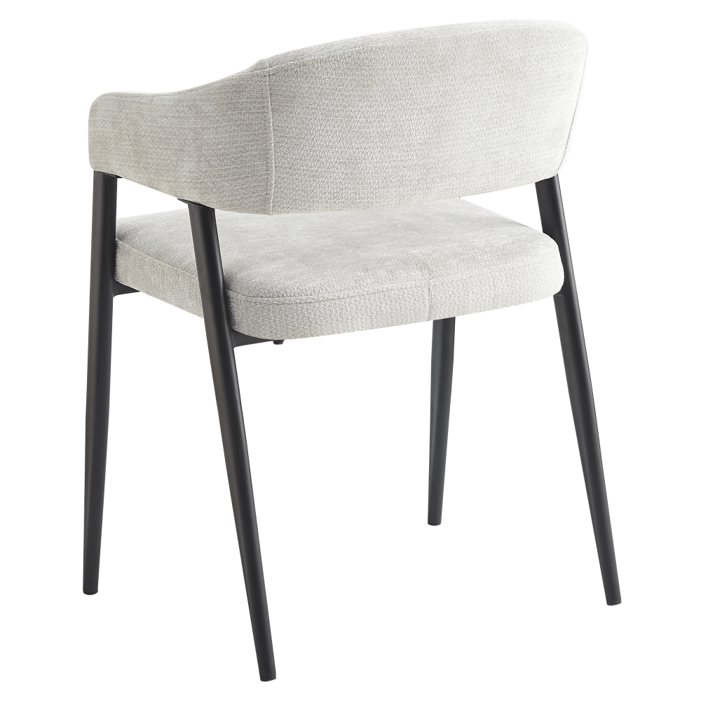 Fotoliu de sufragerie design, gri deschis/negru, NIZAR TYP 2 — imaginea 6