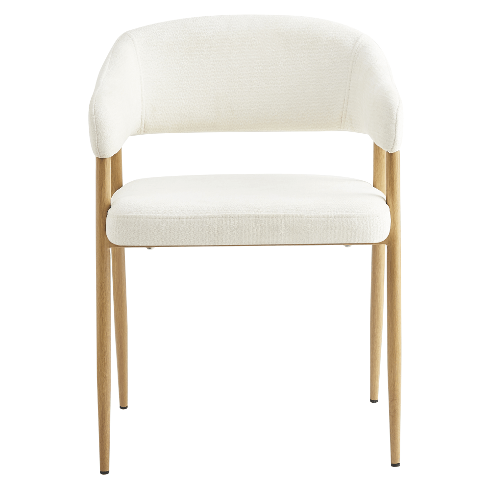 Fotoliu de sufragerie de design, crem/fag, NIZAR TYP 1 — imaginea 4