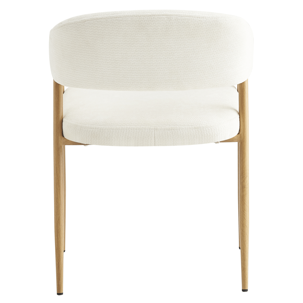 Fotoliu de sufragerie de design, crem/fag, NIZAR TYP 1 — imaginea 5