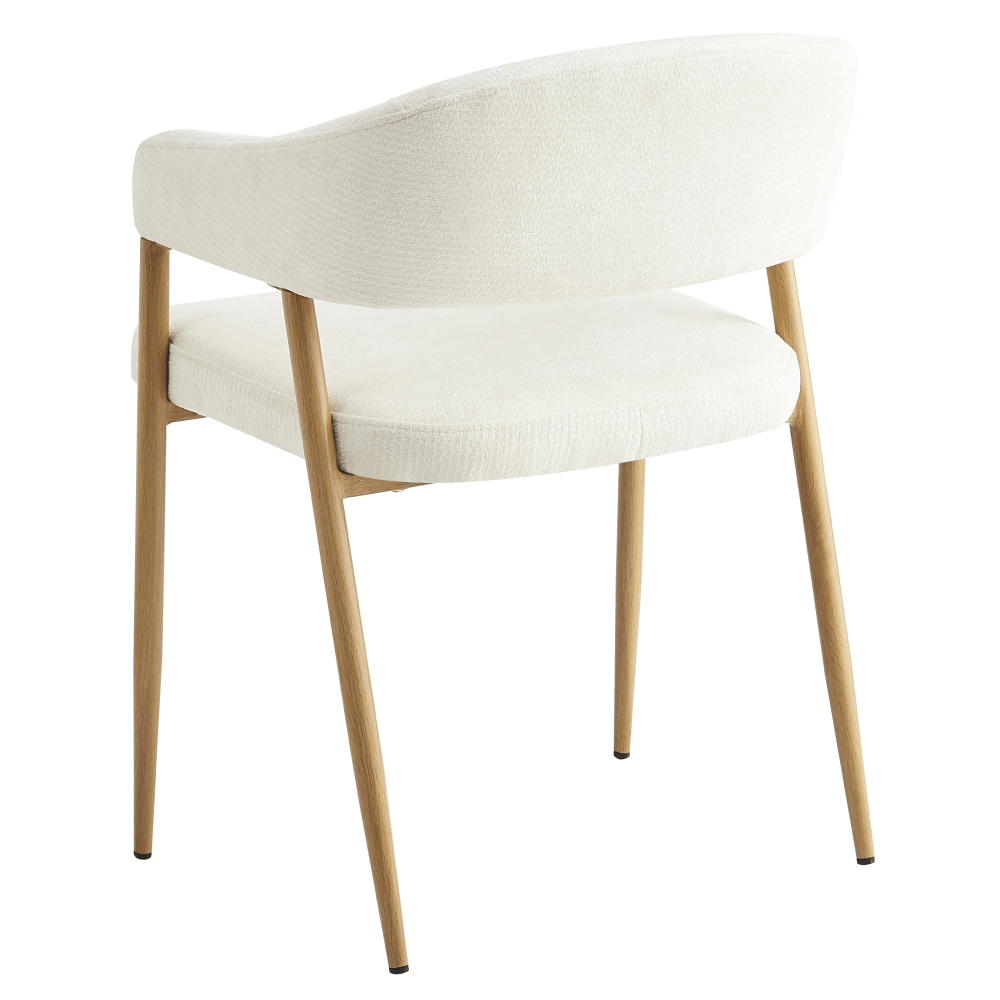 Fotoliu de sufragerie de design, crem/fag, NIZAR TYP 1 — imaginea 6