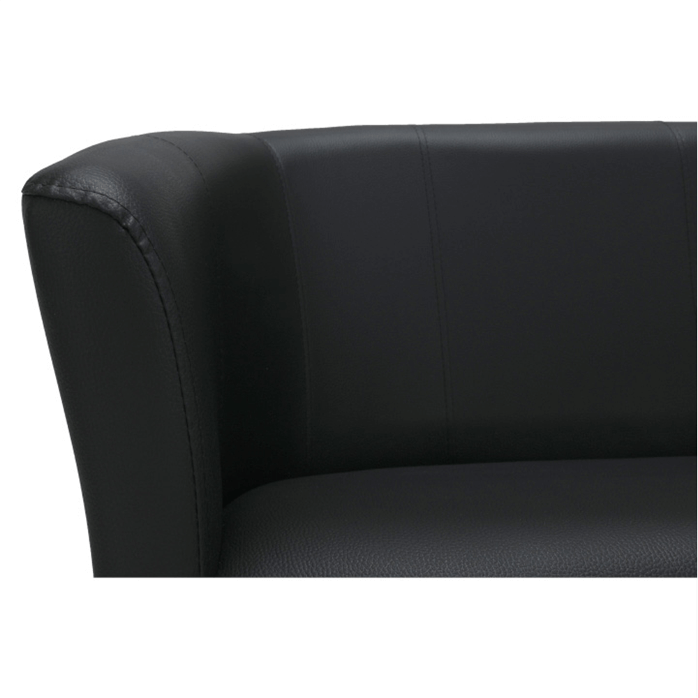 Fotoliu de club dublu, piele ecologica Damasko neagra, CUBA — imaginea 11