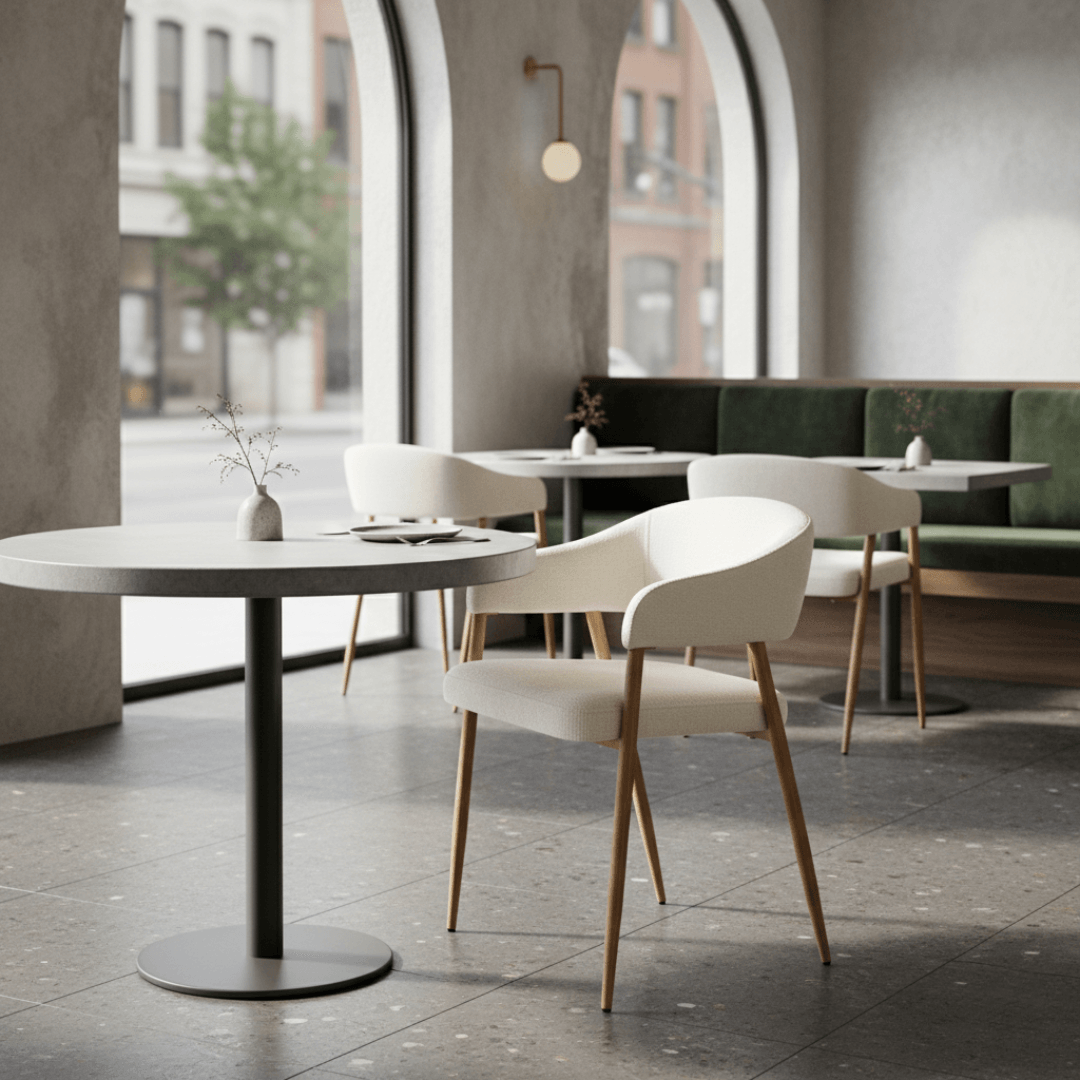 Fotoliu de sufragerie de design, crem/fag, NIZAR TYP 1 — imaginea 9