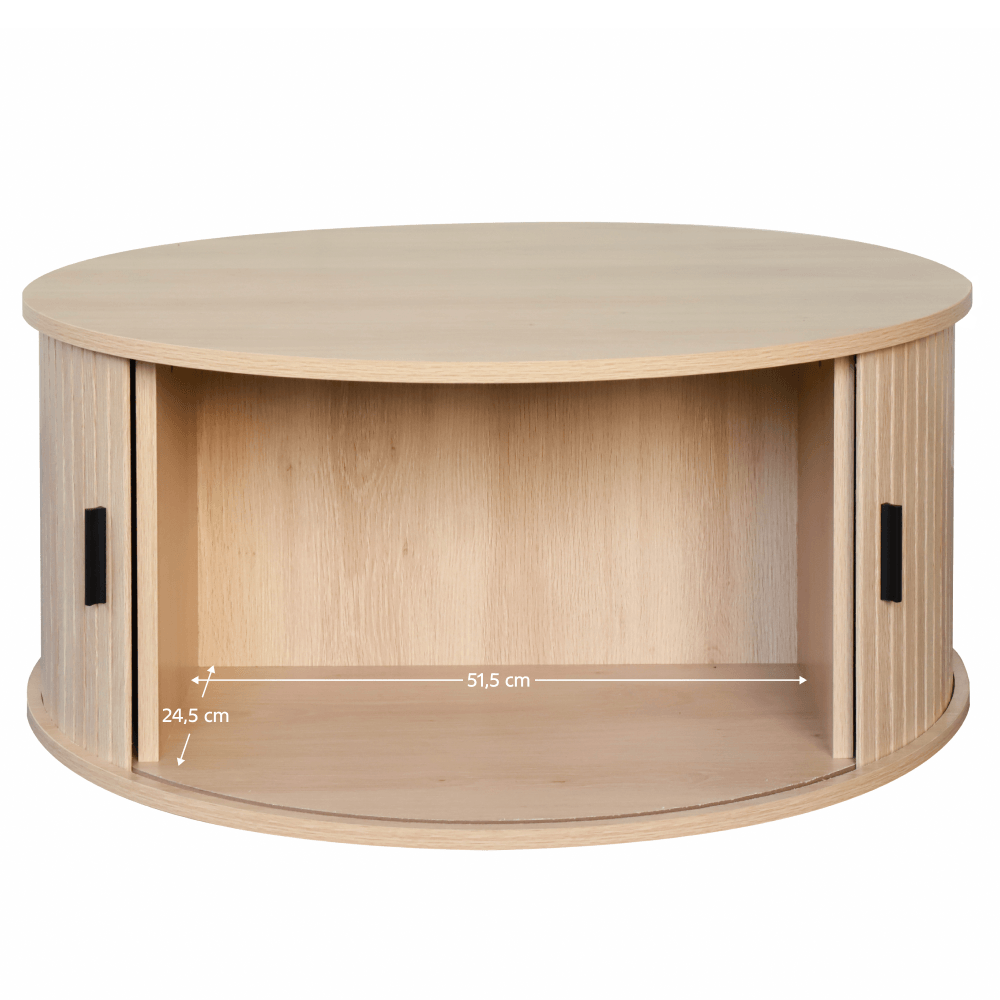 Masuta de cafea, rotunda, stejar, ARIANE — imaginea 2